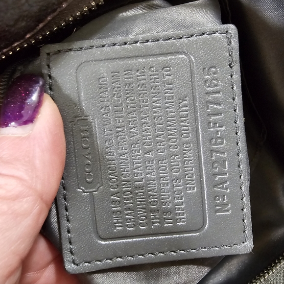 Coach Brooke Handbag Pewter/Silver Metallic Leather - Picture 8 of 8